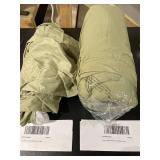 Linen Market Comforter, King/Cal king, Sage with matching bed skirt