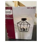 Home Decorators Collection Weyburn 16.5 in. 4-Light Bronze Semi-Flush Mount