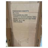 Convenience Concepts X-Calibur Console Table, Espresso with Slate Gray frame