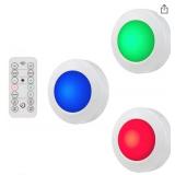 Three Pack Color Changing Puck Lights