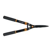 Fiskars 391710-1001 25 in. Wavy-Blade Hedge Shears with Adjustable Blade