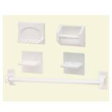 Lenape Hardware White Porcelain Bath Accessory Set (5-Piece) 1905-01
