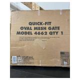 Toddleroo by North States Quick-Fit Oval Mesh Gate, 26.5"-42" Wide, Natural Wood