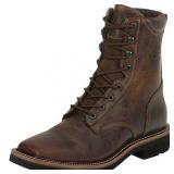 Justin Original Work Mens Stampede Rugged Soft Toe Lace Up Work Boots - Size 11.5 D