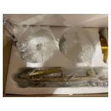 BOKT Mid-Century Wall Sconce Golden Wall Lamp with Glass Globe Shade, Double Lights Modern Wall Lamp for Bathroom Bedroom Living Room with G9 Bulb (2-Lights)