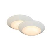Commercial Electric 7 in. White LED Flush Mount (2-Pack)