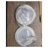 Commercial Electric 7 in. White LED Flush Mount (2-Pack)