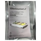 Elite Gourmet - 3 Tray Electric Buffet Server - Stainless Steel