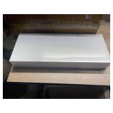 AMADA HOMEFURNISHING Floating Shelves White, 24 Inch Large Wall Shelf for Living Room, Bedroom, Bathroom, Kitchen Storage & Decor, Set of 2