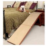 PetSafe CozyUp Bed Ramp for Dogs and Cats, Durable, Easy-to-Store, Carpet-Covered, Cherry