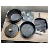 5 piece Cast Iron pan set