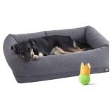 BarkBox Memory Foam Dog Bed, High Density Foam Base for Orthopedic Joint Relief, Crate Lounger, Dog Couch