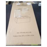 30 inch storage ottoman bench- blue