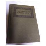 1922 1st Edition Presumed Machine Shop Mathematics, Condition Good