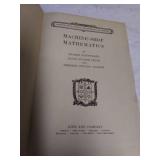1922 1st Edition Presumed Machine Shop Mathematics, Condition Good