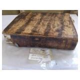 1800s Parr Family Bible with 1800-1876 Genealogy, Condition Very Poor
