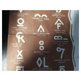 Beaumont Hotel Paper Placemat Listing Brands of Kansas Ranchers, has been folded