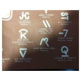 Beaumont Hotel Paper Placemat Listing Brands of Kansas Ranchers, has been folded