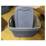 3 Totes With Lids 20 W x 13 x 12 in. H