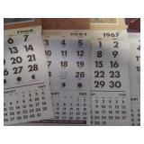 1960s, 70s and 80s large Calendars, Condition Good, Have been folded