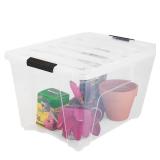IRIS USA Plastic Storage Boxes w/ Latches (6 PACK)