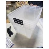 IRIS USA Plastic Storage Boxes w/ Latches (6 PACK)