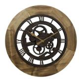FirsTime & Co. Wood Gear Wall Clock