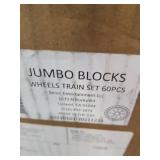 Jumbo Blocks Wheels Train Set