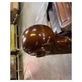 Antique Leather Bed w/ Headboard & Footboard (Queen Size)