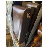 Antique Leather Bed w/ Headboard & Footboard (Queen Size)