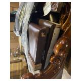 Antique Leather Bed w/ Headboard & Footboard (Queen Size)