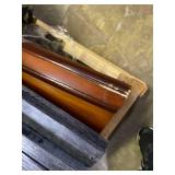 Antique Leather Bed w/ Headboard & Footboard (Queen Size)