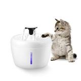 Ciconira Cat Water Fountain, Pet Drinking Dispenser 2.5L Super Quiet Dog Watering Fountains with Filter LED Light for Dogs, Cats, Birds and Small AnimalsChristmas New Year Gift