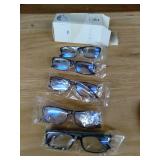 Gaoye 5-Pack Reading Glasses Blue Light Blocking,Spring Hinge Readers for Women Men Anti Glare Filter Lightweight Eyeglasses (3 Light Black + 2 Leopard, 2.0)