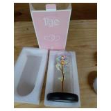 BDeco Beauty and The Beast Rose for Mom Infinity Flowers Birthday Gifts for Women, 24K Gold Galaxy Rose with Led String Light, Presents for Mother