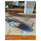 Complete Standard Skateboard Mini Cruiser - 6 Ply Canadian & Bamboo Maple Deck Complete Double Kick Skate Board W/ 5" Aluminum Trucks - for Kids, Teens, Adults - SereneLife SL5SBGR (Aqua)