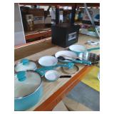 GreenPan Rio Healthy Ceramic Nonstick, Cookware Pots and Pans Set, Turquoise
