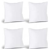 Utopia Bedding Throw Pillows Insert (Pack of 4, White) - 16 x 16 Inches Bed and Couch Pillows - Indoor Decorative Pillows