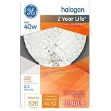 GE Halogen Globe Light Bulb, G25 Faceted, 40-Watts, Medium Base, Warm White, 6-Pack, Decorative Vanity Light Bulbs