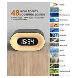 Cunmiso White Noise Machine for Sleeping, 4 In 1 Sound Machine Night Light Wake Up Light Alarm Clock, 48 Hi-Fi Soothing Sleep Sounds with Timer & Memory Function, Sound Spa for Baby Adults Home Office