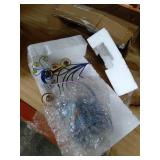 Comfy Hour Spring is Here Collection 42" Height Blue Metal Art Solar Peacock Garden Stake