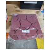 Pure Garden 50-LG1172 Set of 6 Interlocking Look Patio Tiles, Brick Red, 6 Count