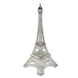 Allgala 15" Eiffel Tower Statue Decor Alloy Metal, Silver