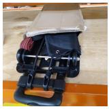 Hotrain Folding Luggage Cart, Heavy Duty 160 lbs Hand Truck, 4 Wheels Solid Construction Portable Utility Cart, Compact and Lightweight Dolly for Luggage Personal Travel Moving and Office Use