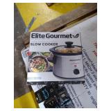 Elite Gourmet MST-250XS Electric Slow Cooker Ceramic Pot, with Adjustable Temp, Entrees, Sauces, Soups, Roasts, Stews & Dips, Dishwasher Safe (1.5 Quart, Stainless Steel)