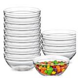 4 Inch Small Glass Bowls 12 PCS,WERTIOO Mini Food Prep Bowl Tiny Glass Ramekins for Kitchen Dessert, Dips, and Candy Dishes or Nut Bowls