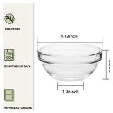 4 Inch Small Glass Bowls 12 PCS,WERTIOO Mini Food Prep Bowl Tiny Glass Ramekins for Kitchen Dessert, Dips, and Candy Dishes or Nut Bowls