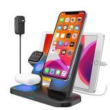 Wireless Charger 3 in 1 Wireless Charging Dock Station for Apple Airpods 2/Pro Fast Wireless Charger Stand for iPhone 11/11 Pro Max/X/XS/XR/8/8 Plus, Compatibility with Apple Watch Series 5/4/3/2/1