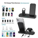 Wireless Charger 3 in 1 Wireless Charging Dock Station for Apple Airpods 2/Pro Fast Wireless Charger Stand for iPhone 11/11 Pro Max/X/XS/XR/8/8 Plus, Compatibility with Apple Watch Series 5/4/3/2/1