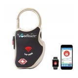 eGeeTouch Smart Travel Padlock with Patented Dual Access Technologies (NFC + BT), Vicinity Tracking, etc. (BLACK)
